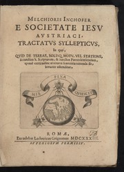 Cover of Melchioris Inchofer e Societate Iesu Austriaci, Tractatus syllepticus by Melchior Inchofer