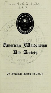 Front cover of [Miscellaneous fund-raising pamphlets] by American Waldensian Aid Society