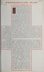Cover of The Mohammedan missionary problem by Samuel Marinus Zwemer
