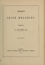 Cover of Moore's Irish melodies by Thomas Moore