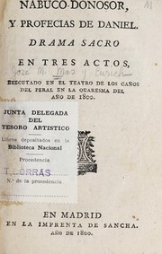 Cover of Nabuco-Donosor y profecías de Daniel by Unknown
