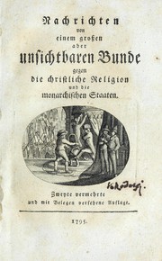 Front cover of Nachrichten von einem grossen aber unsichtbaren Bunde gegen die christliche Religion und die monarchischen Staaten by August Ludwig Lucas von Gräffe