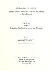 Front cover of New challenges for a new era by North Carolina. Governor's Task Force on Science and Technology