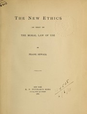 Cover of The new ethics by Frank Sewall