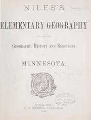 Cover of Niles's elementary geography including the geography, history and resources of Minnesota by [Sanford] Niles