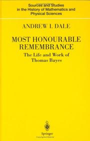 Front cover of Most honourable remembrance by Andrew I. Dale