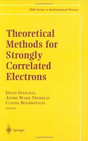 Cover of Theoretical methods for strongly correlated electrons by David Sénéchal