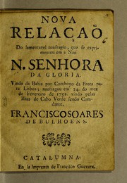 Front cover of Nova relaçaõ do lamentavel naufragio, que se exprimentou em a Nao N[ossa] Senhora da Gloria by Francisco Soares de Bulhoes