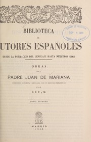 Cover of Obras del padre Juan de Mariana by Juan de Mariana