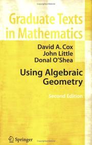 Cover of Using algebraic geometry by David A. Cox
