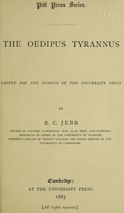Front cover of The Oedipus tyrannus by Sophocles