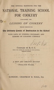 Front cover of The official handbook by National Training School for Cookery (Great Britain)