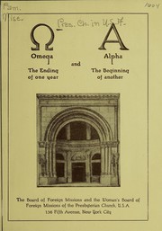 Front cover of Omega, the ending of one year, and alpha, the beginning of another by Unknown