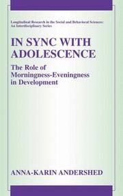Cover of In sync with adolescence by Anna-Karin Andershed