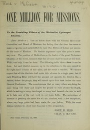Cover of One million for missions by Reid, J. M.