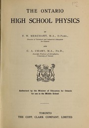 Front cover of The Ontario high school physics by Merchant, Francis Walter