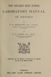 Front cover of The Ontario high school laboratory manual in physics by Merchant, Francis Walter