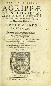 Front cover of Operum pars posterior by Heinrich Cornelius Agrippa von Nettesheim