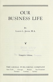 Front cover of Our business life by Lloyd Llewellyn Jones