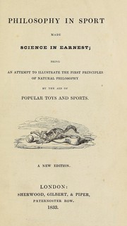 Front cover of Philosophy in sport made science in earnest by John Ayrton Paris