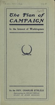 Cover of The plan of campaign by Stelzle, Charles