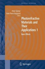 Front cover of Photorefractive materials and their applications by Peter Gunter