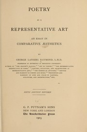 Front cover of Poetry as a representative art by George Lansing Raymond