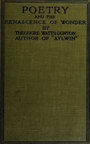 Front cover of Poetry and the Renascence of wonder by Theodore Watts-Dunton