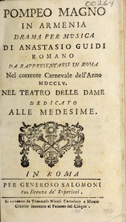 Front cover of Pompeo Magno in Armenia by Anastasio Guidi