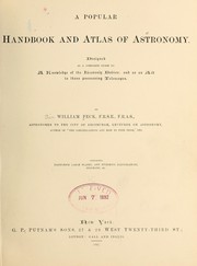 Front cover of A popular handbook and atlas of astronomy by Peck, William Sir