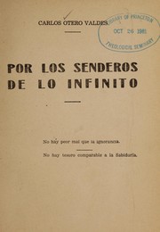 Front cover of Por los senderos de lo infinito by Carlos Otero Valdés