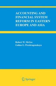 Cover of Accounting and financial system reform in Eastern Europe and Asia by Robert W. McGee