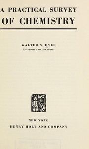 Front cover of A practical survey of chemistry by Walter Sherman Dyer