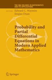 Cover of Probability and partial differential equations in modern applied mathematics by Edward C. Waymire