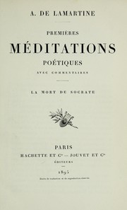 Cover of Premières méditations poétiques avec commentaires by Alphonse de Lamartine