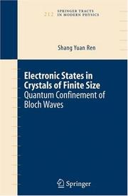 Front cover of Electronic States in Crystals of Finite Size by Shang Yuan Ren