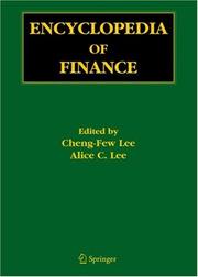 Cover of Encyclopedia of finance by Cheng F. Lee