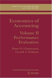 Front cover of Economics of Accounting by Peter Ove Christensen