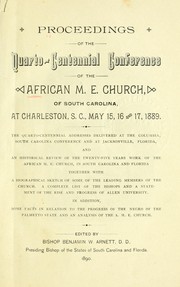Front cover of Proceedings of the quarto-centennial conference .. by African Methodist Episcopal Church. Conferences. South Carolina.
