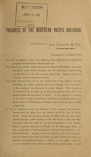 Front cover of Progress of the Northern Pacific Railroad by Jay Cooke & Co