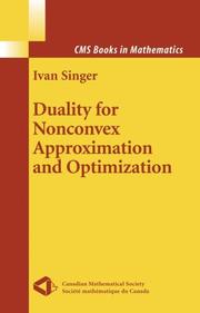 Cover of Duality in nonconvex approximation and optimization by Ivan Singer