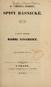 Front cover of P. Virgilia Maróna spisy básnické by Publius Vergilius Maro