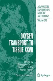 Front cover of Oxygen transport to tissue XXVII by International Society on Oxygen Transport to Tissue. Meeting