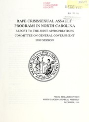 Cover of Rape crisis/sexual assault programs in North Carolina by North Carolina. General Assembly. Fiscal Research Division
