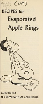 Cover of Recipes for evaporated apple rings by Mary E. Kirkpatrick