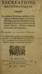 Cover of Recreations mathématiques by Hendrik van Etten