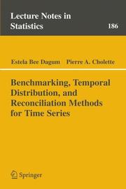 Front cover of Benchmarking, temporal distribution, and reconciliation methods for time series by Estela Bee Dagum