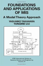 Front cover of Foundations and applications of MIS by Yasuhiko Takahara