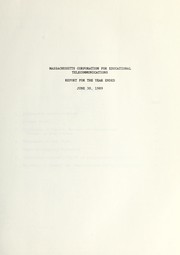 Front cover of Report for the year ended June 30, 1989 by Massachusetts Corporation for Educational Telecommunications