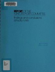 Front cover of Report of the Mayor's Port Committee by San Francisco (Calif.). Office of the Mayor